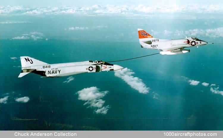 Douglas A-4B Skyhawk and McDonnell 98AM F-4B Phantom II